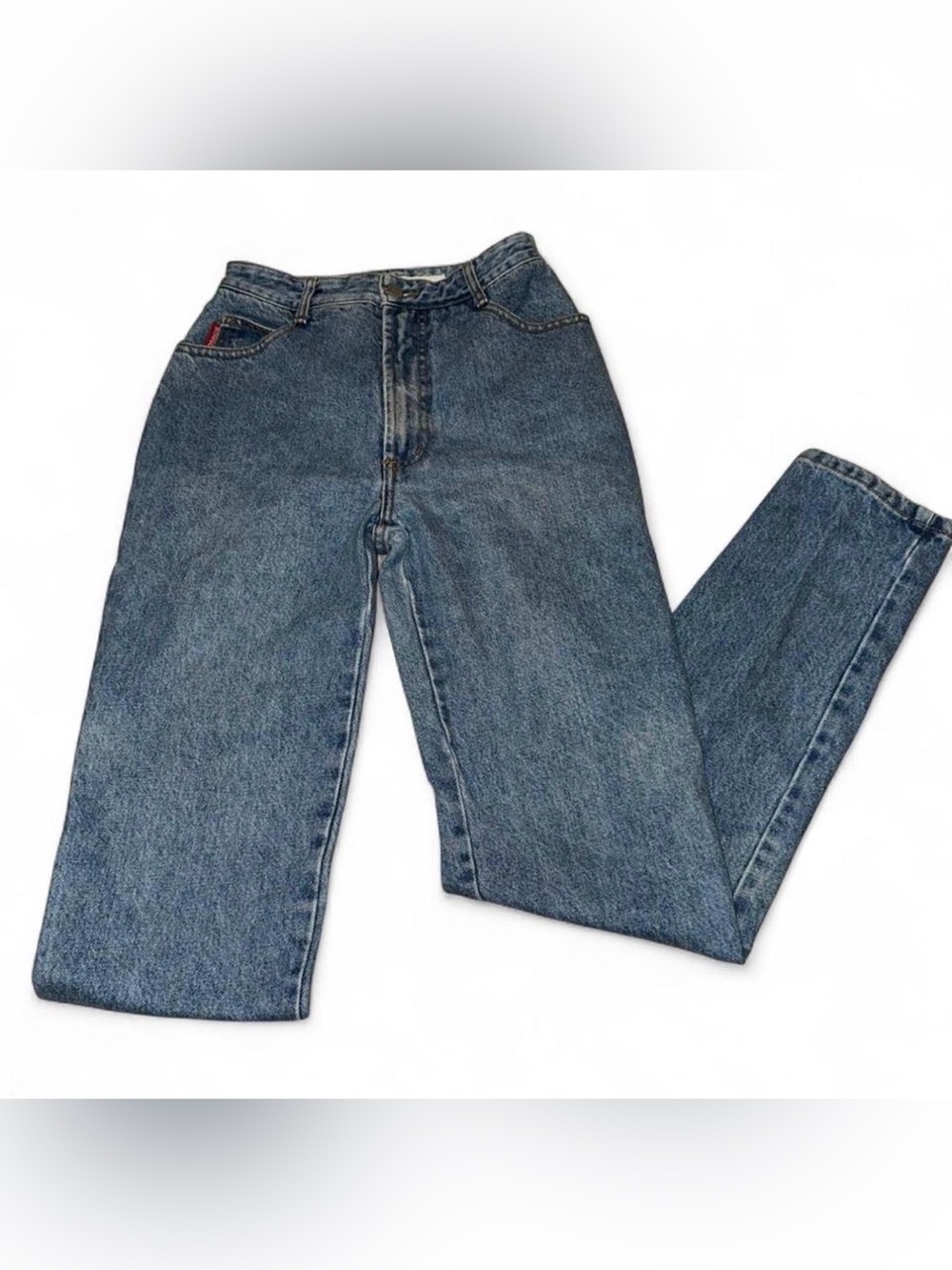 Vintage 90s Womens BONGO Jeans Sz 5 High Waist Tapered Mom Jean Made USA 25x30